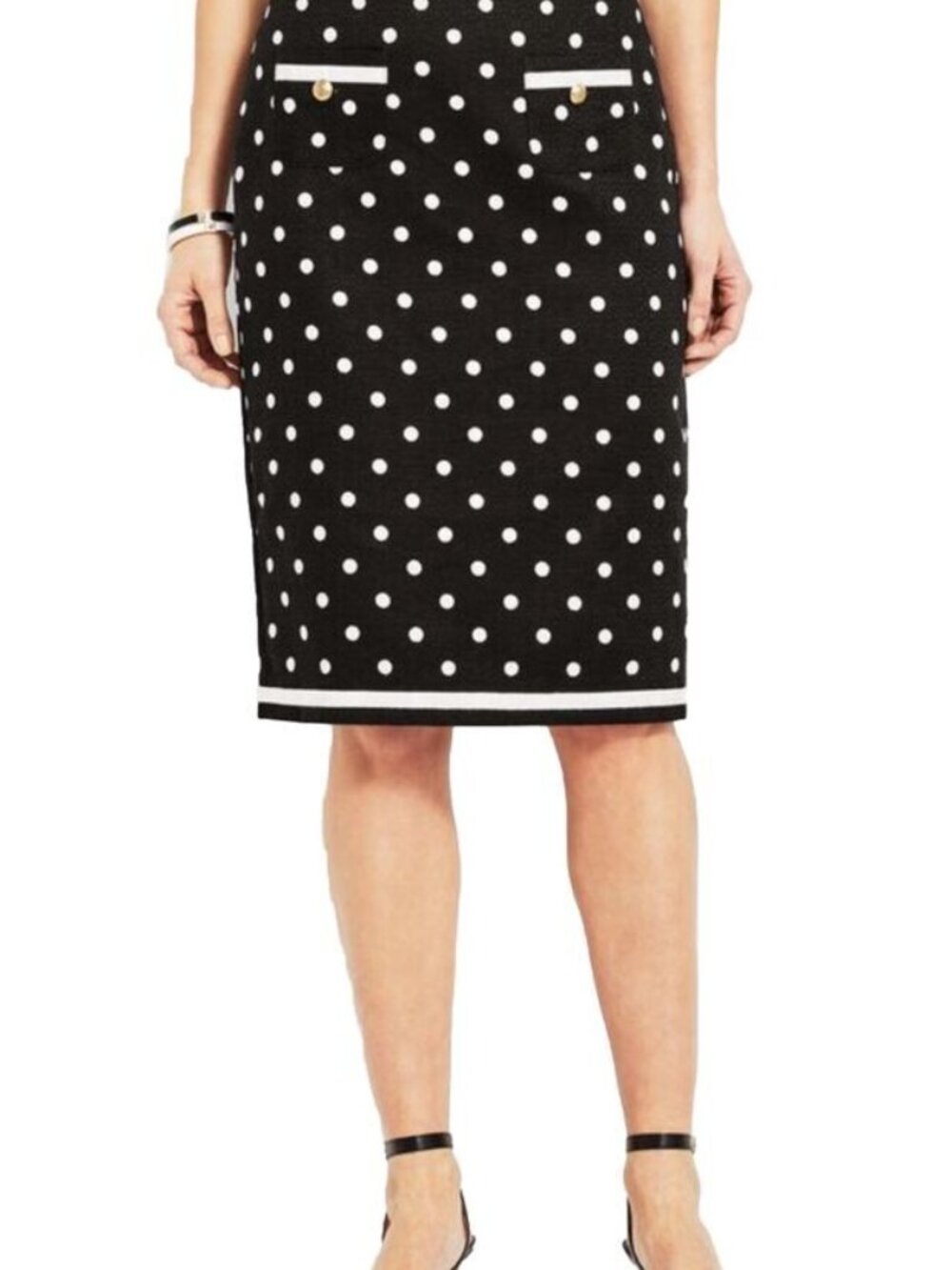 Talbot's Pencil Skirt Lined Polka Dot Size 8 NWOT NEW